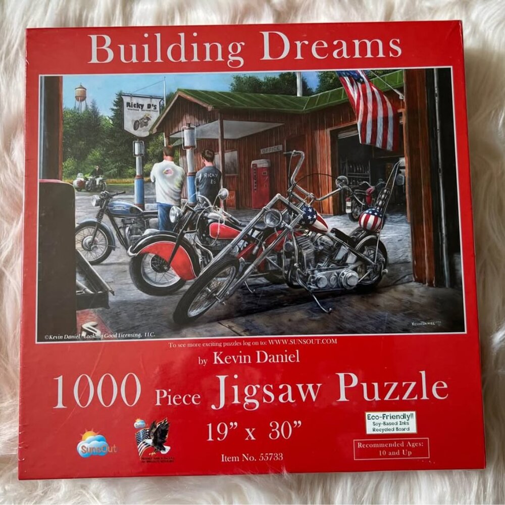 Building Dreams Kevin Daniel Building Dreams Jigsaw Puzzle 1000 pcs. 19”x30” NIB